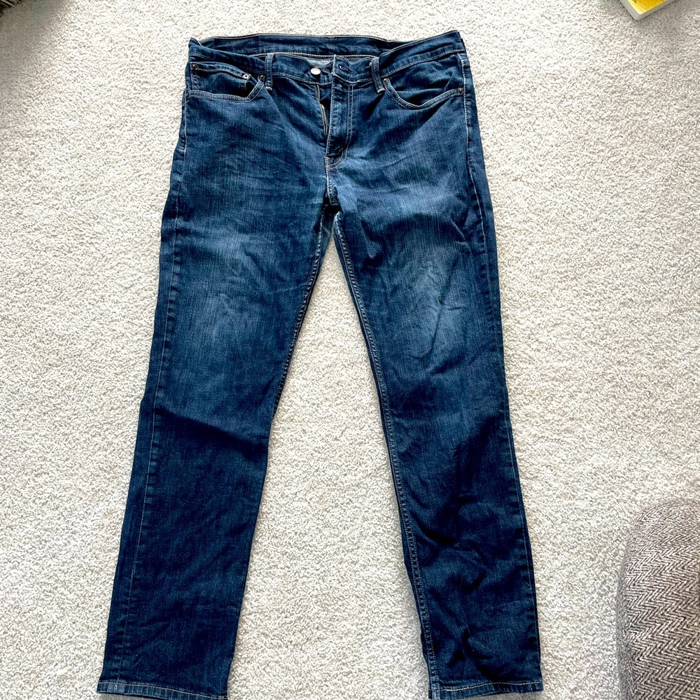 Levi's Mens 505 Straight Leg Jeans Blue Pockets Medium Wash